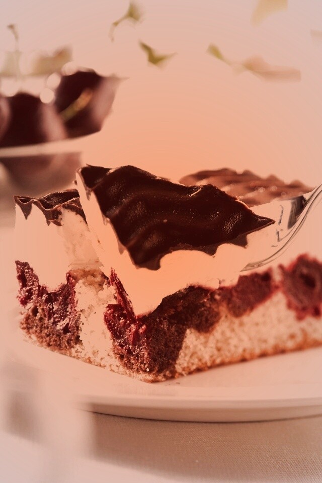 Вишневое пирожное обои