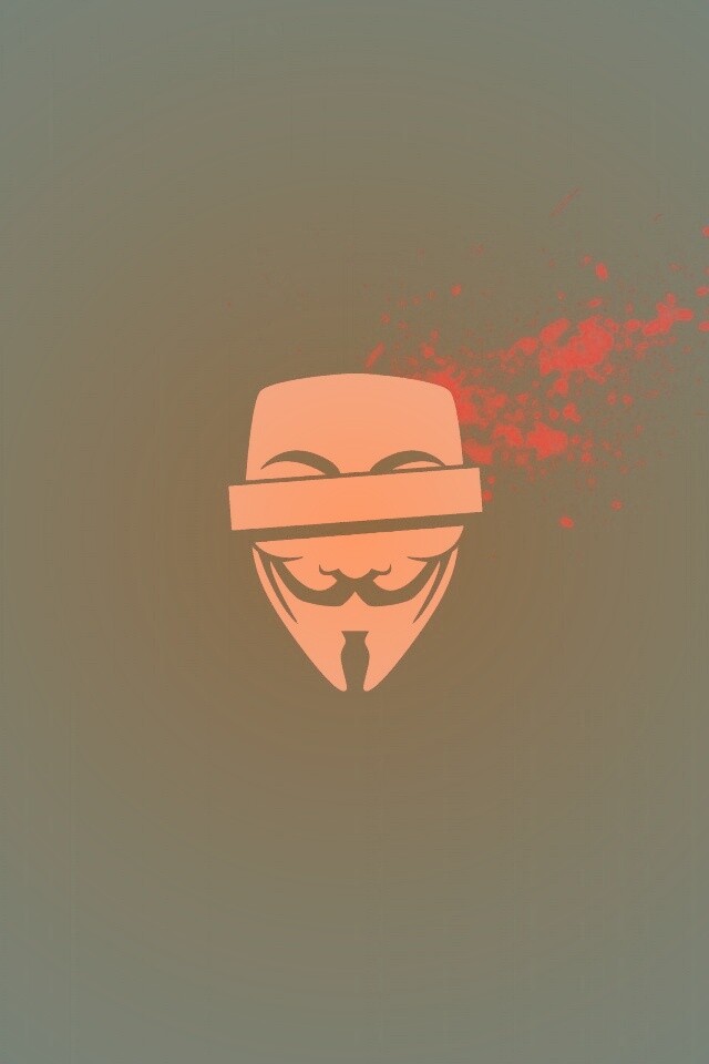 Маска Анонимуса и брызги обои