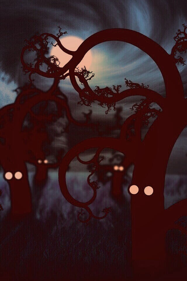 Страшно ночью в лесу обои