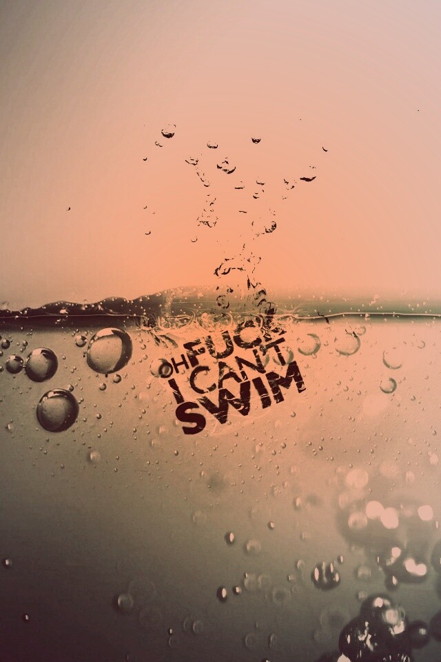 О чёрт, я не умею плавать! обои