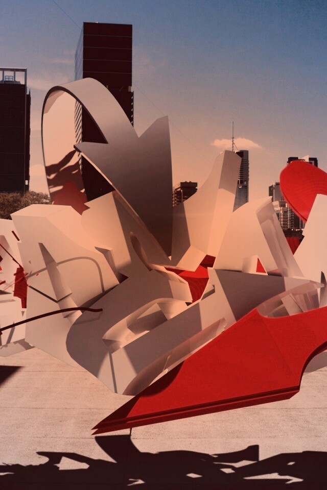 Трехмерное граффити обои