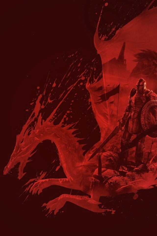 Красный дракон обои