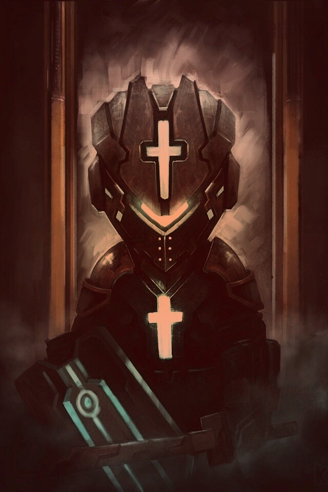 Рыцарь в стиле Dead Space обои