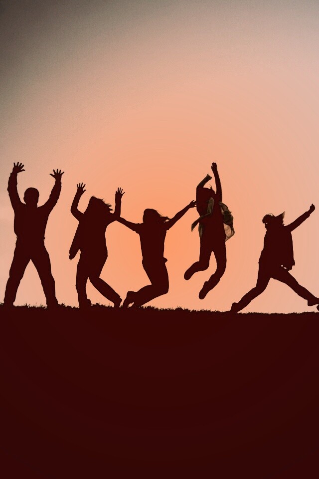 Силуэты людей обои