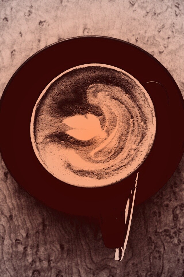 Монохромный утренний кофе обои