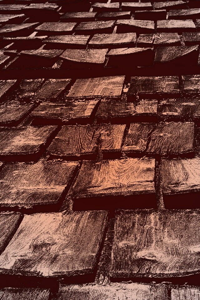 Деревянная крыша обои