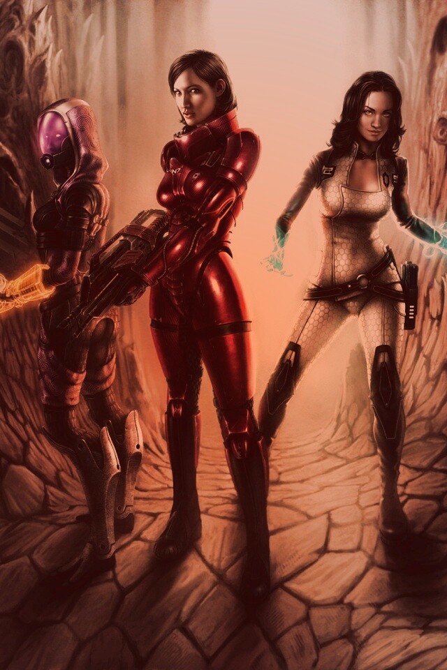 Девушки mass effect обои