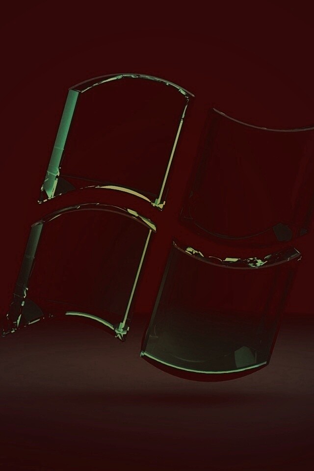 Логотип Windows из стекла обои