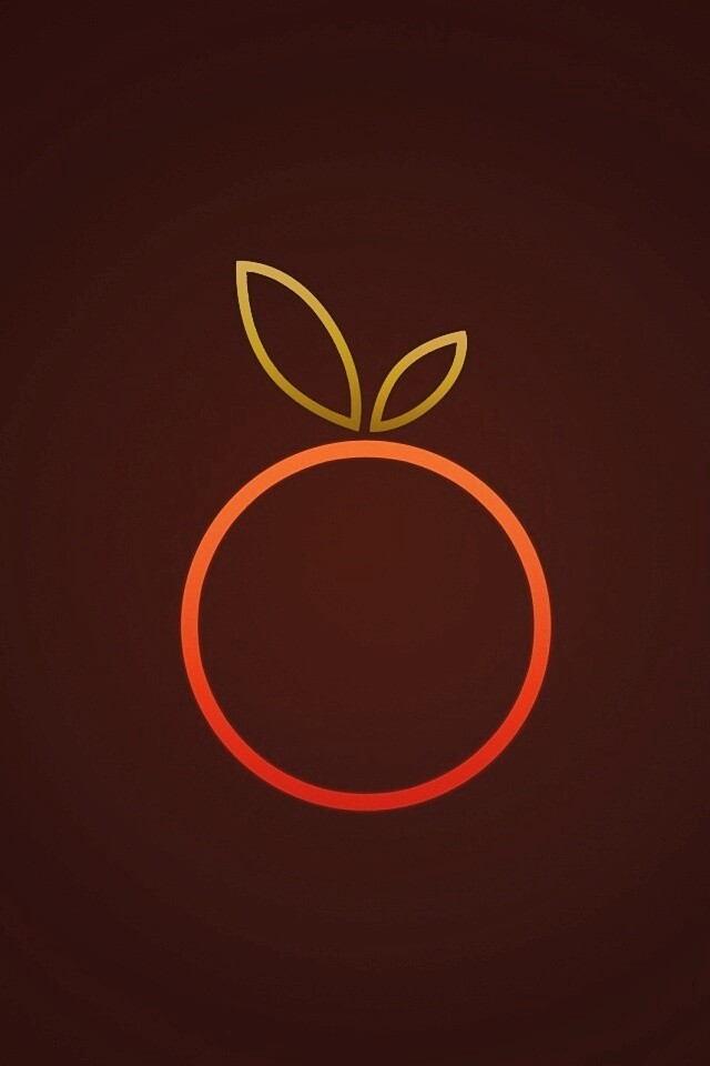 Стилизованная апельсинка обои