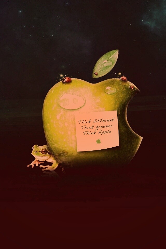 Think different, think greener, think Apple обои