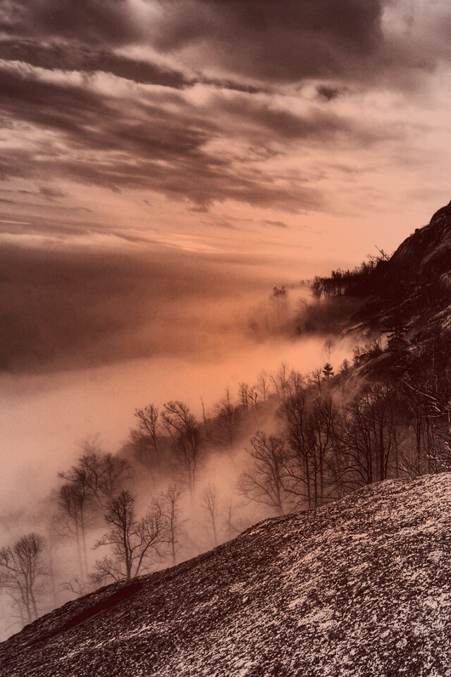 Туманные горы обои