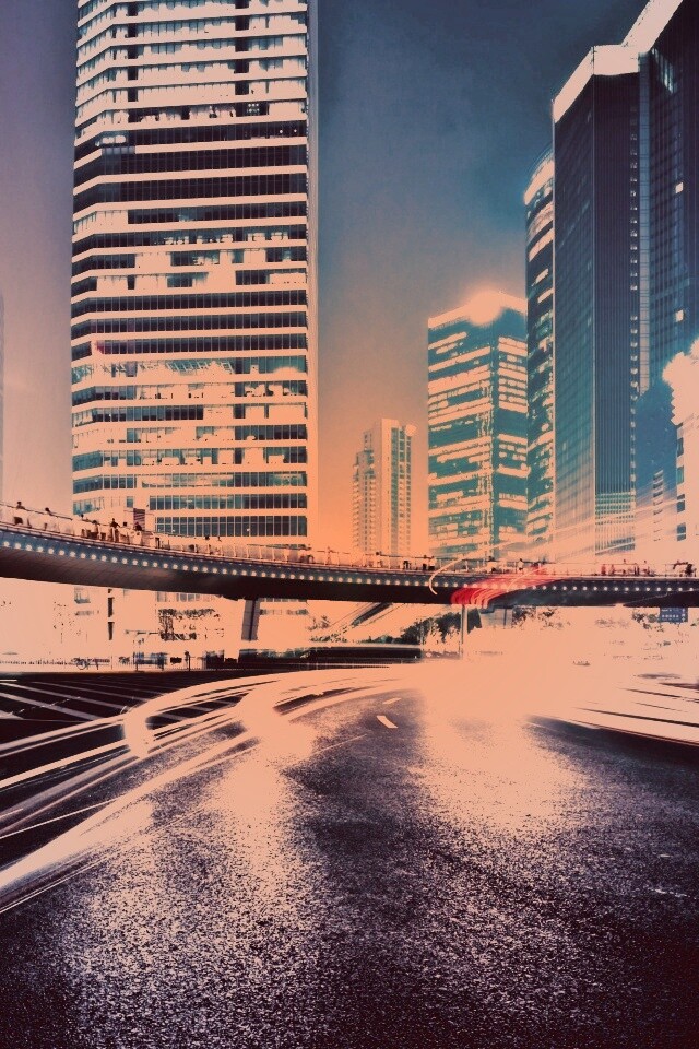 Ночной мегаполис обои