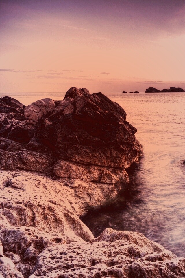 Закат на море обои