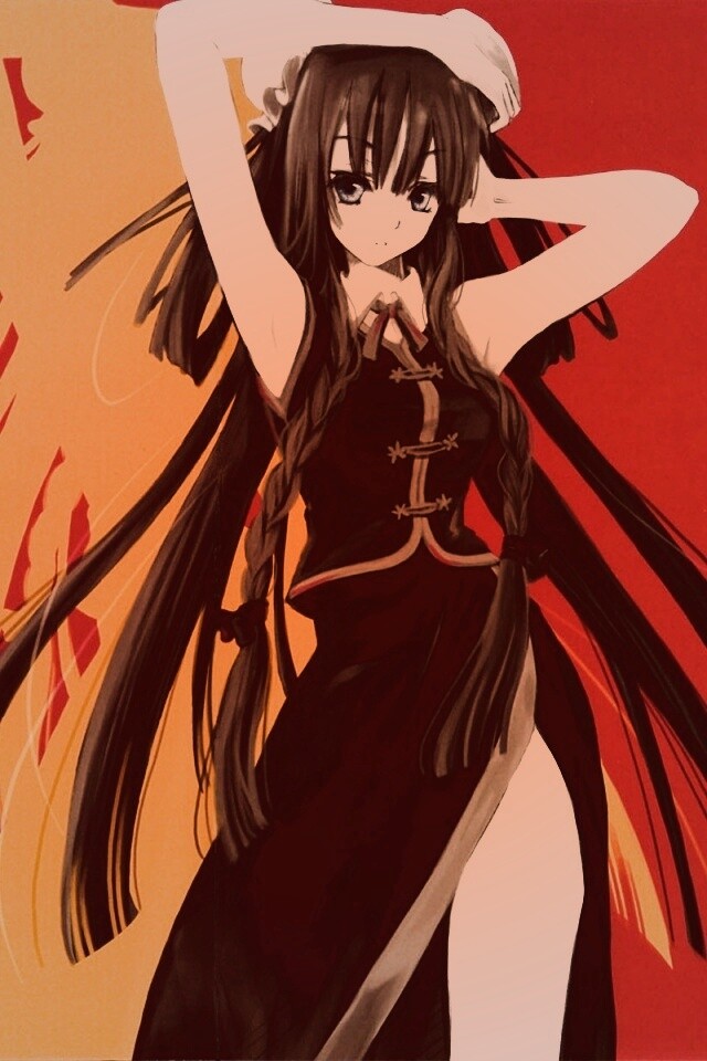 Девушка в чёрном обои