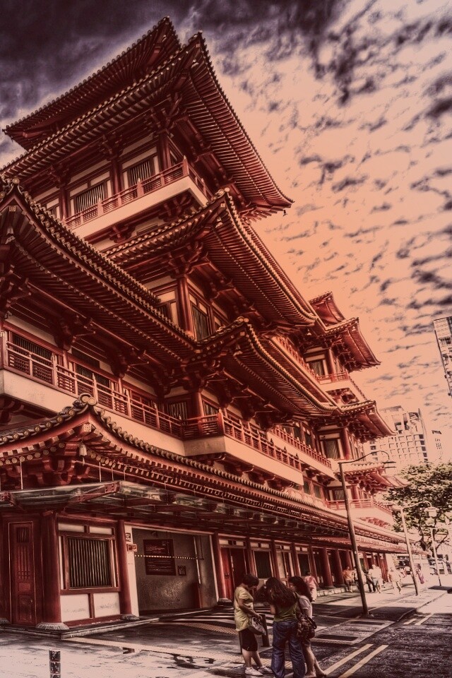 Храм в Сингапуре обои