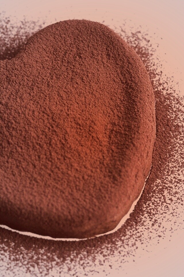 Шоколадное сердце обои