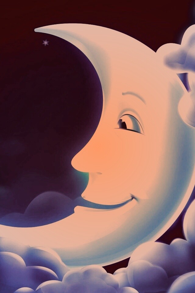 Мультяшный месяц обои