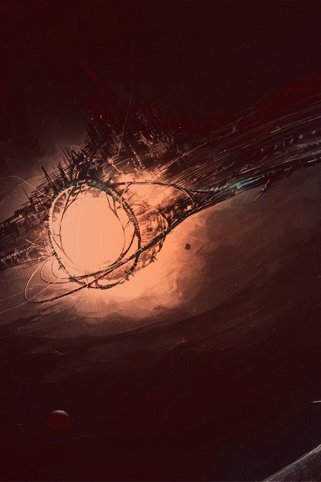 Зловещая космическая станция обои