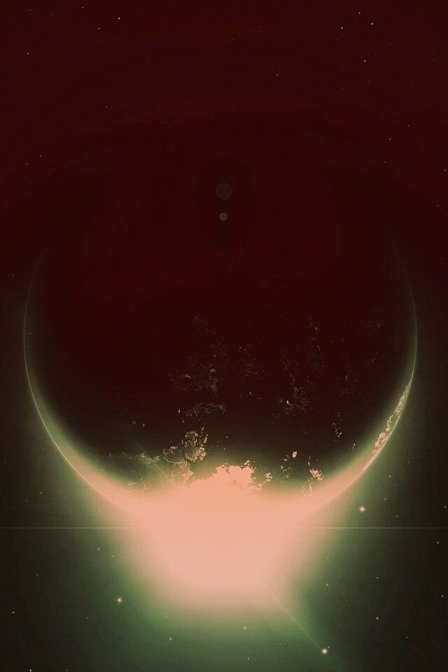 Восход виден из космоса обои