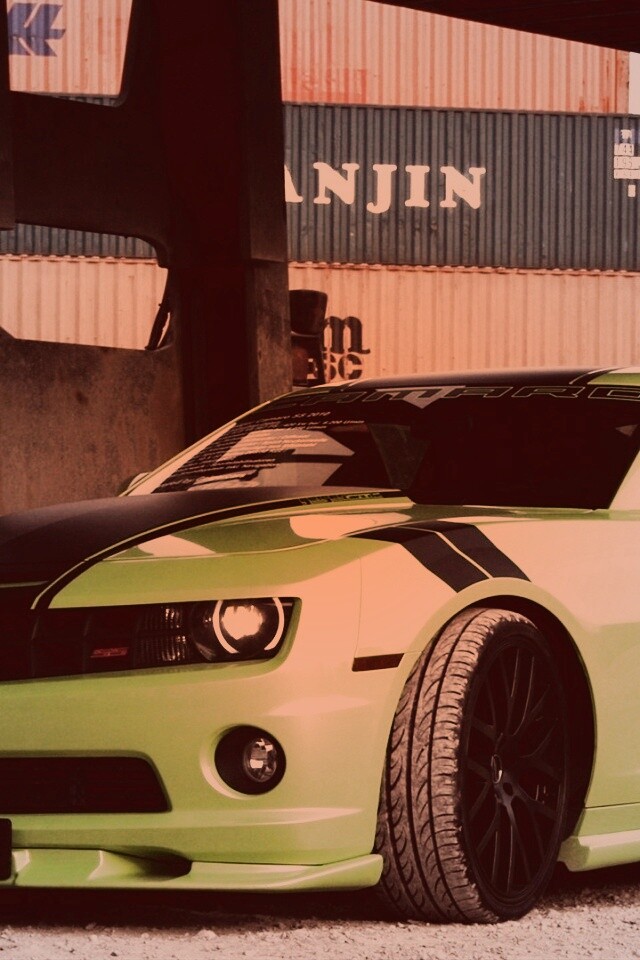 Шевролет камаро зеленый обои