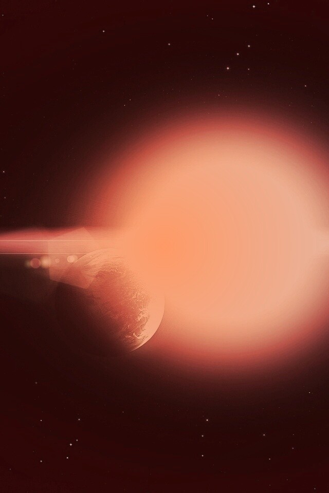 Планета на фоне звезды обои