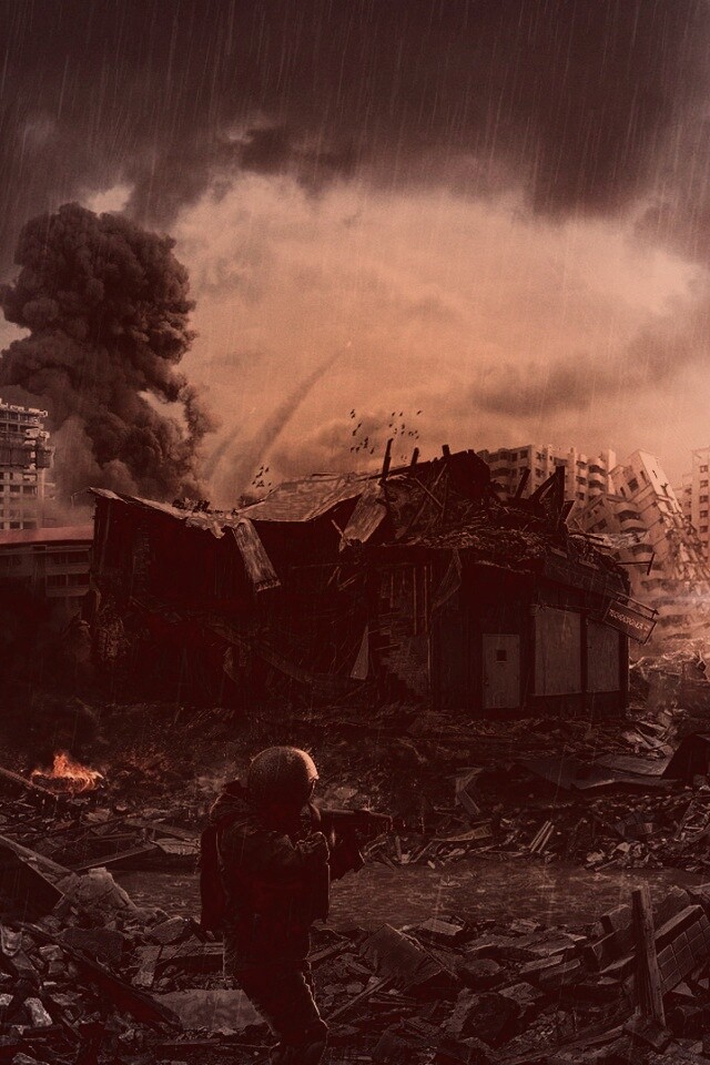 Город после войны обои