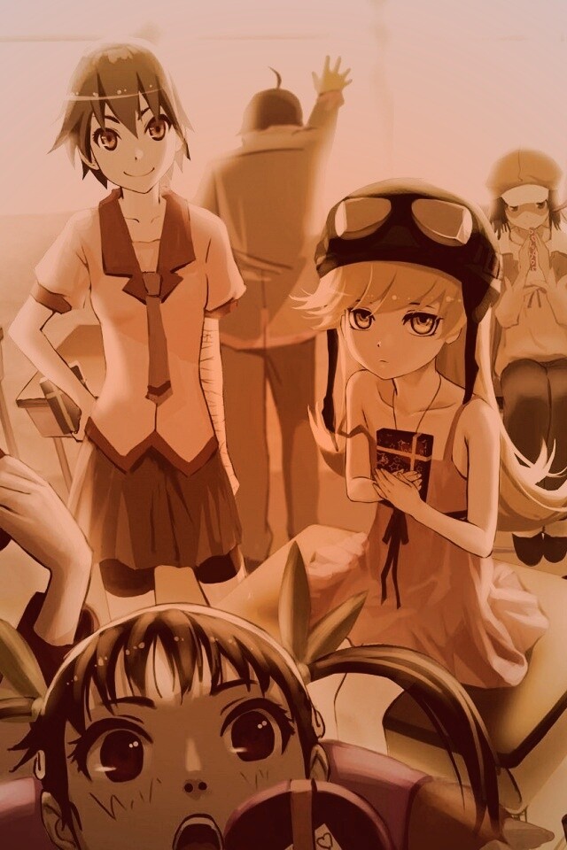 Девушки из Bakemonogatari обои