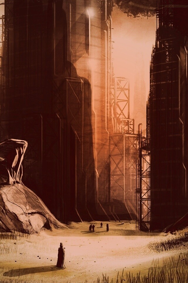 Технократический город обои