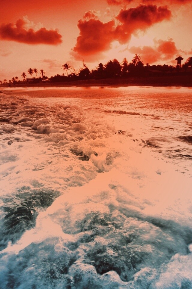 Огненный пляж обои