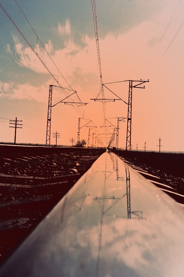 Фото вдоль железной дороги обои