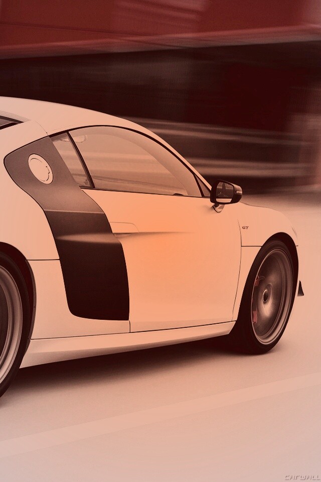 Audi R8 на скоростной трассе обои