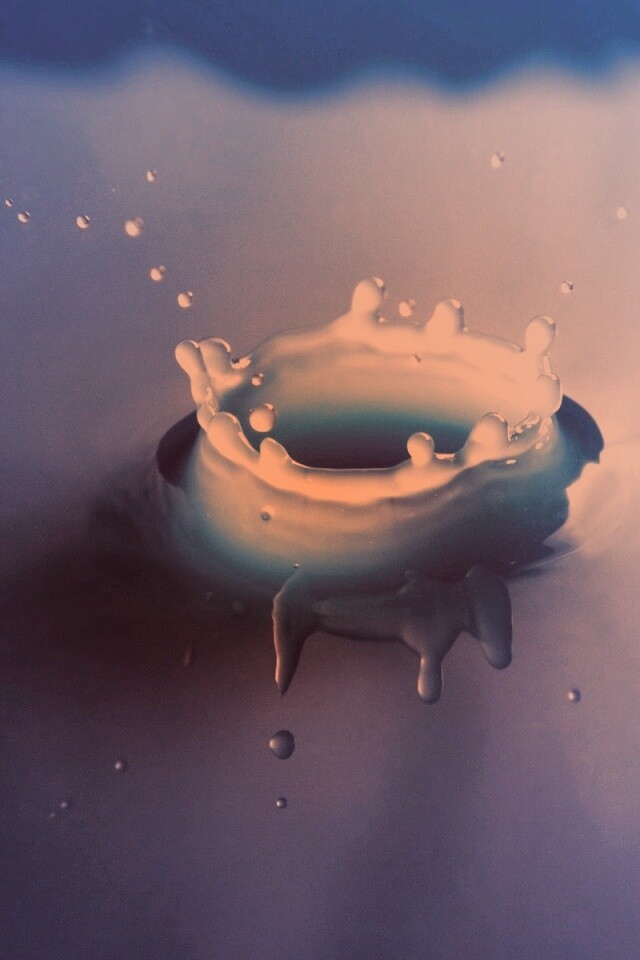 Синий всплеск воды обои