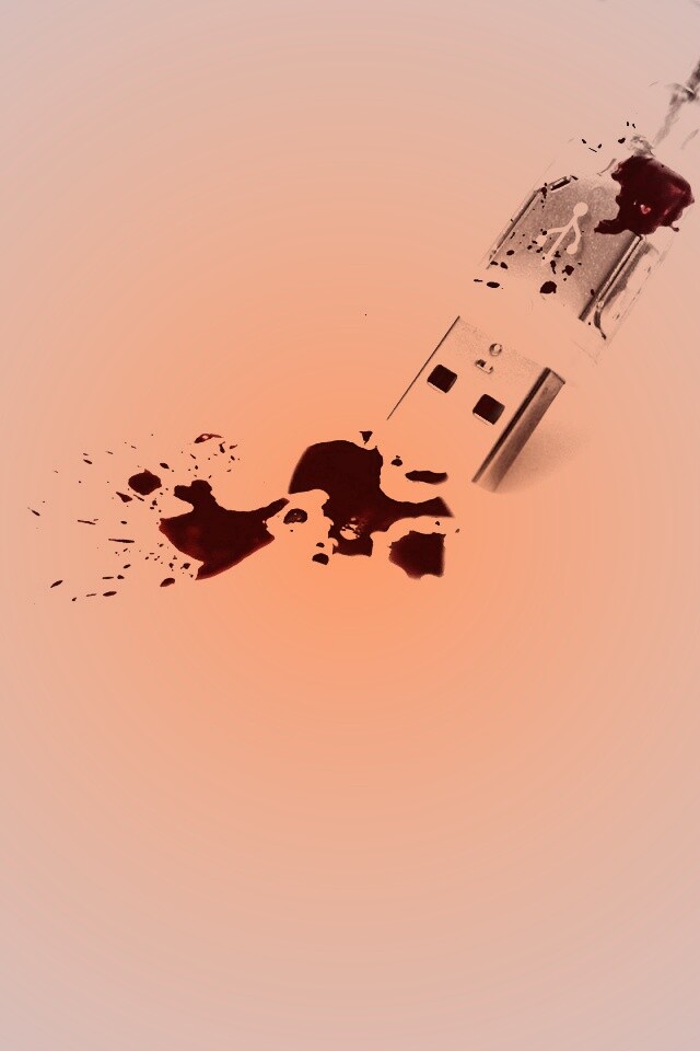 Кровавый usb обои