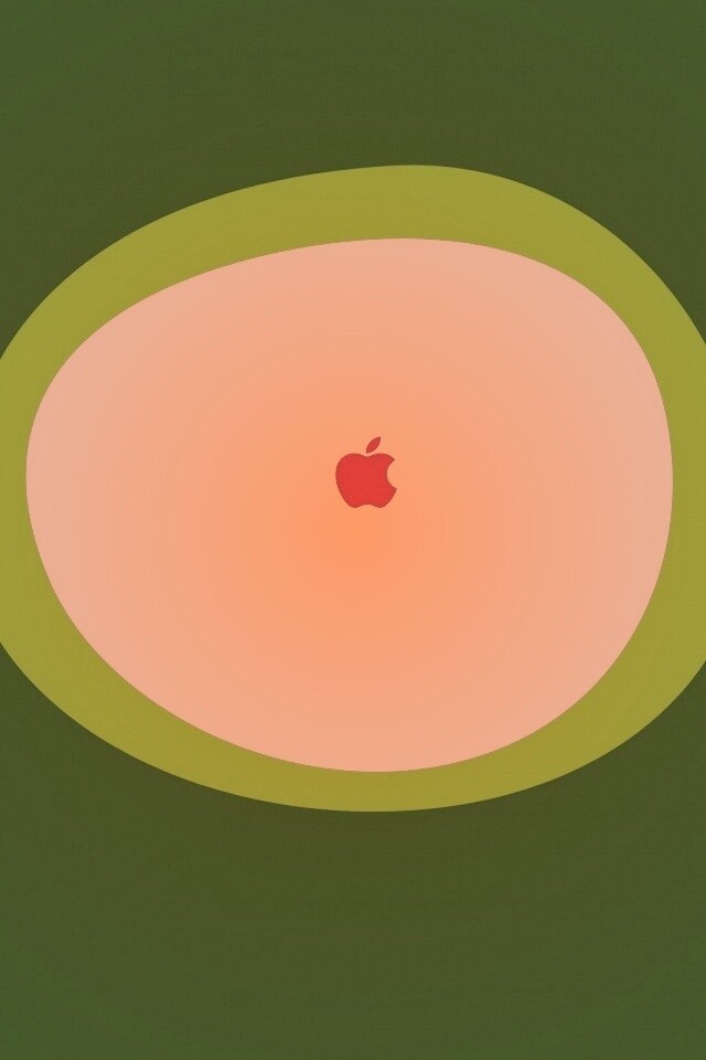 Apple в белом круге обои