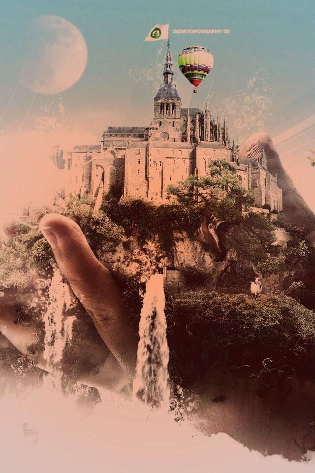 Замок в руке обои