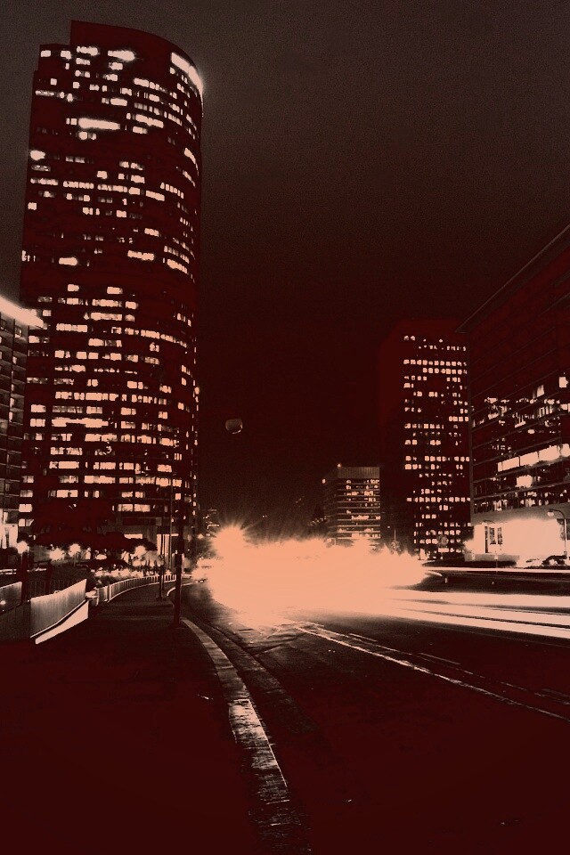 Ночные огни мегаполиса обои