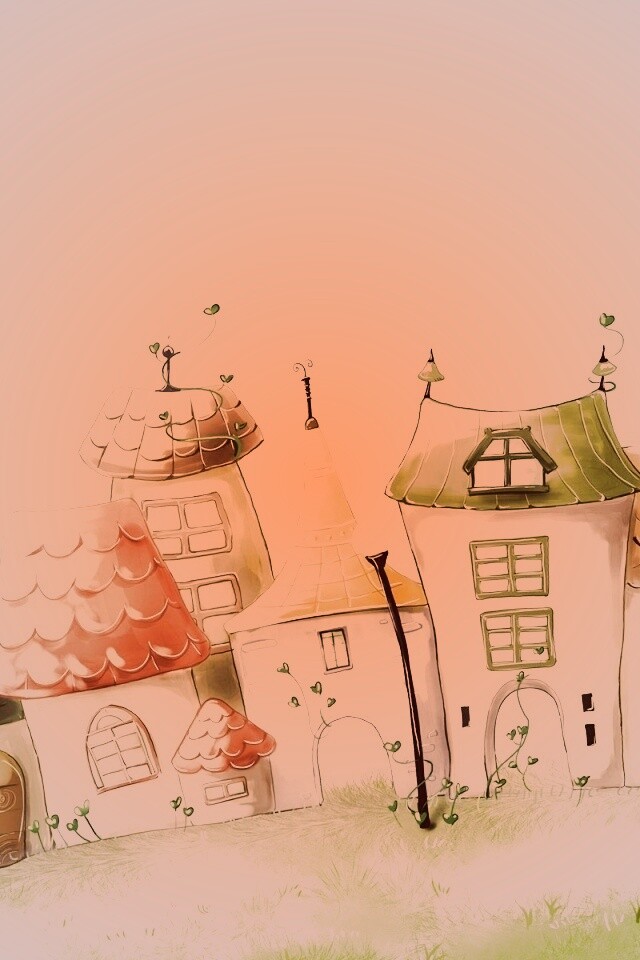 Мультяшный городок обои