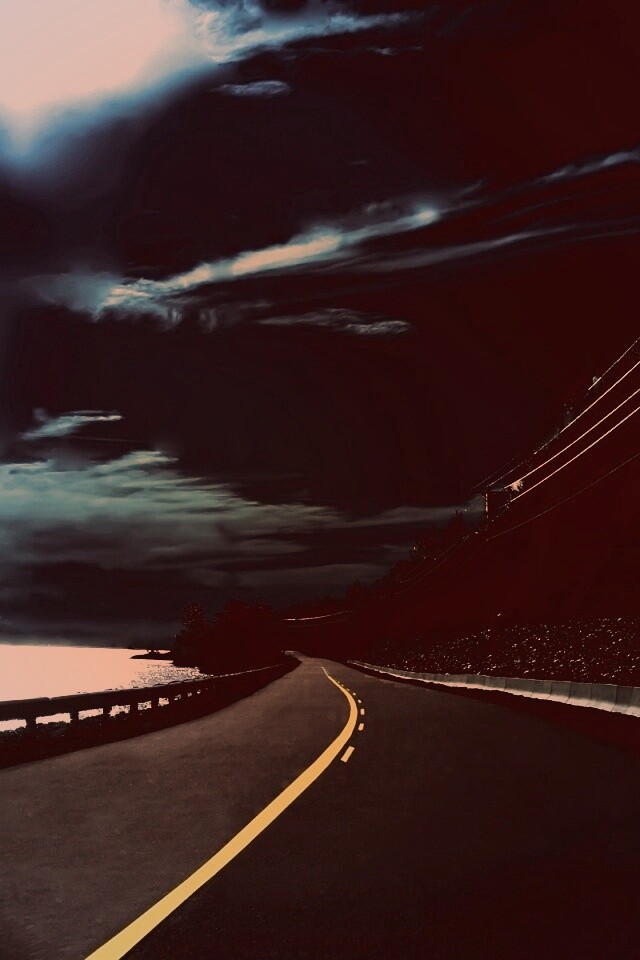 Ночная дорога обои