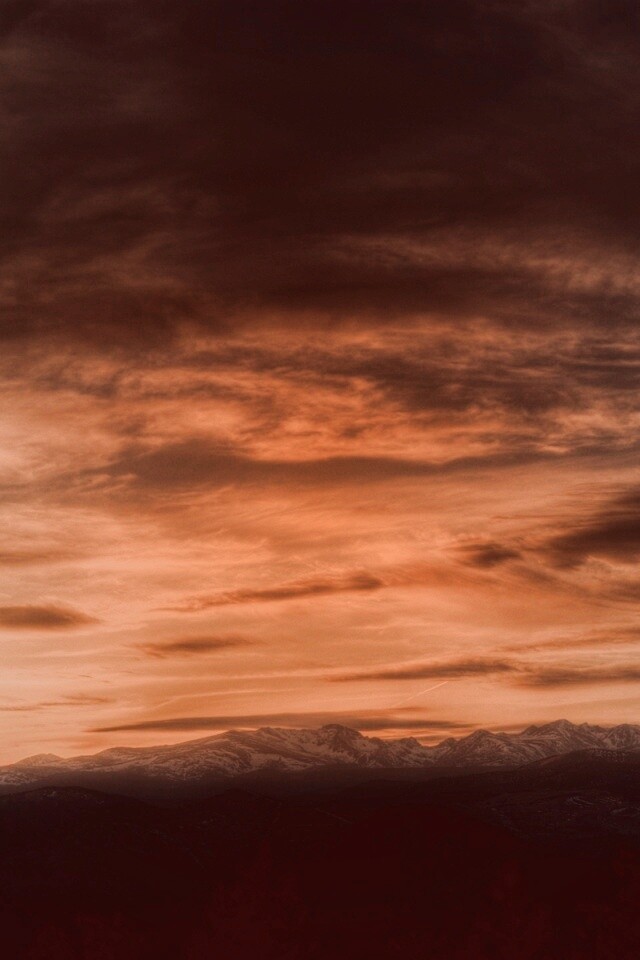 Горный закат обои