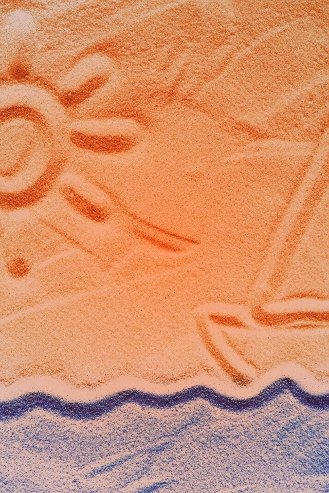 Рисунки на песке обои