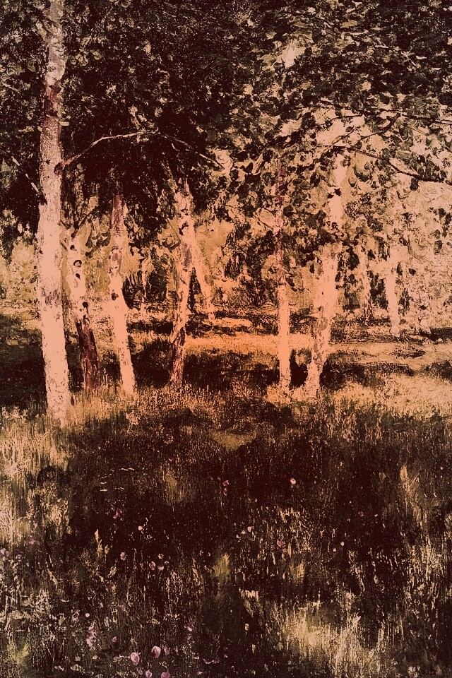 Левитан "Берёзовая роща" обои