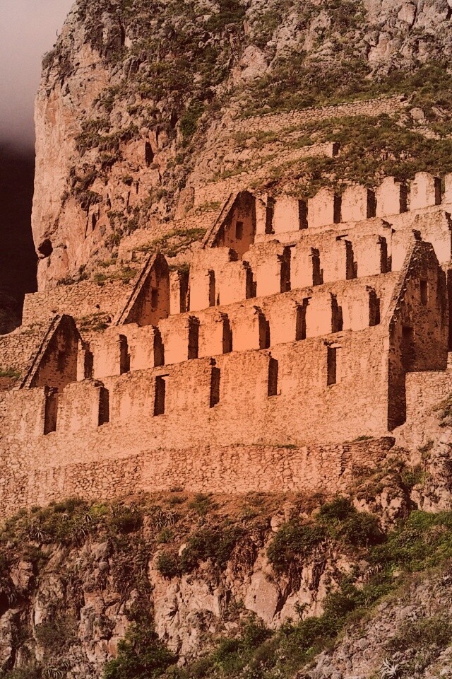 Руины в скалах Перу обои