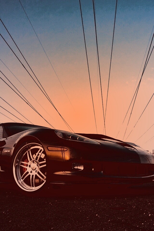 Чёрное авто обои