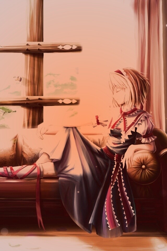 Девушка у окна обои