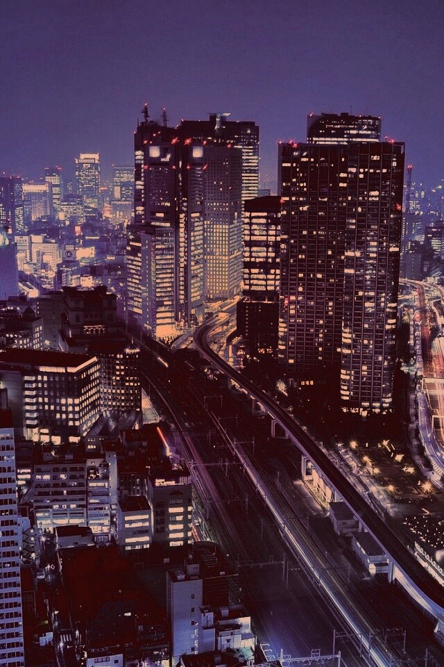 Ночной город обои