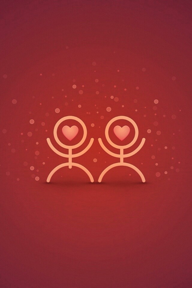Влюблённые человечки обои