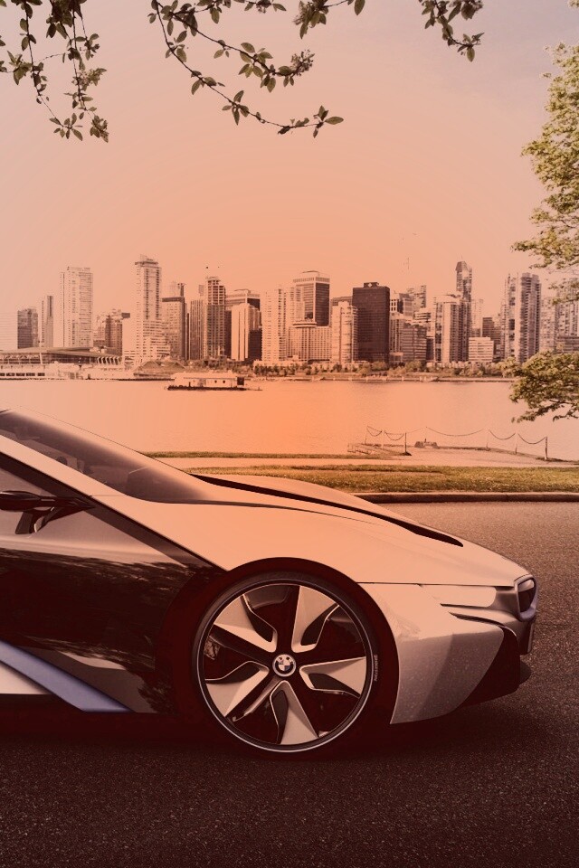 Концепт БМВ на берегу озера обои