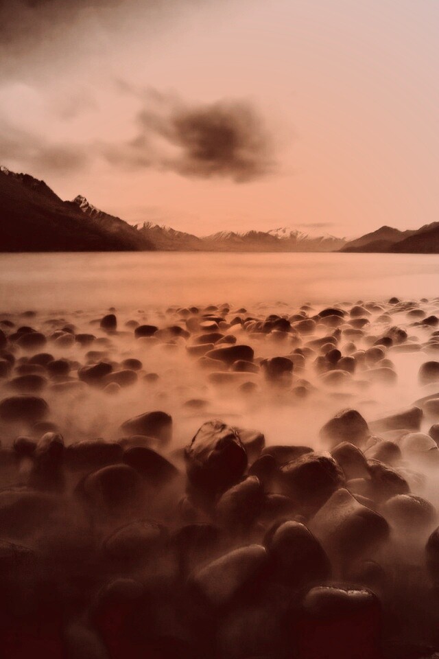 Озеро в тумане обои