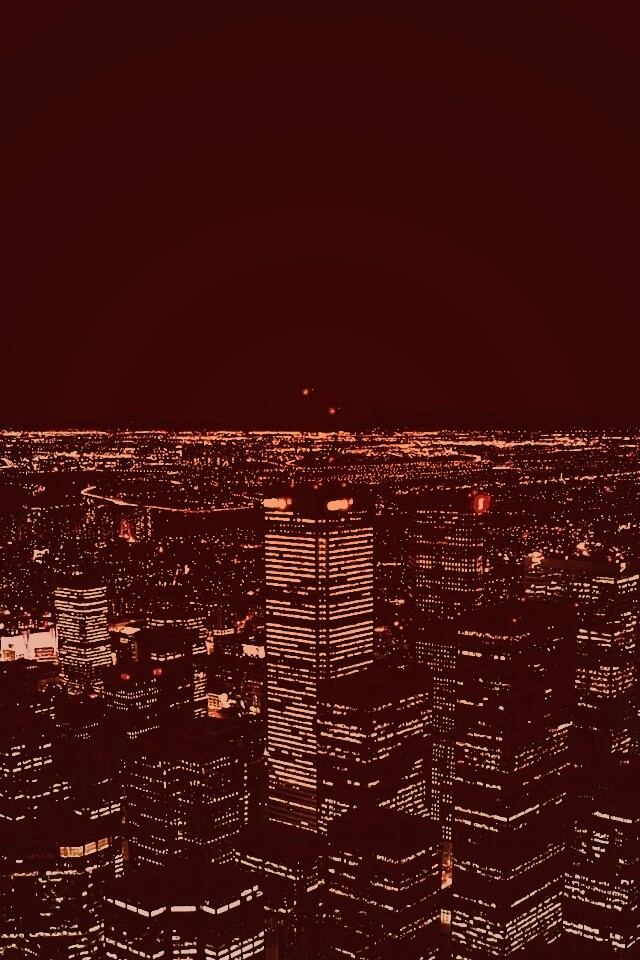 Вид на здания ночного города обои