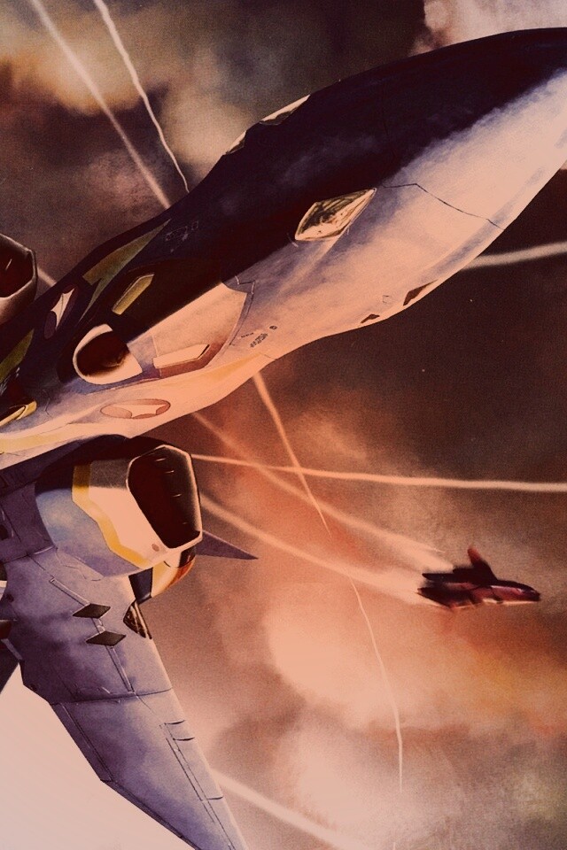 Фантастический самолёт делает бочку обои